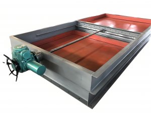 電動雨水排口閘板閥，電動污泥水溝閘板